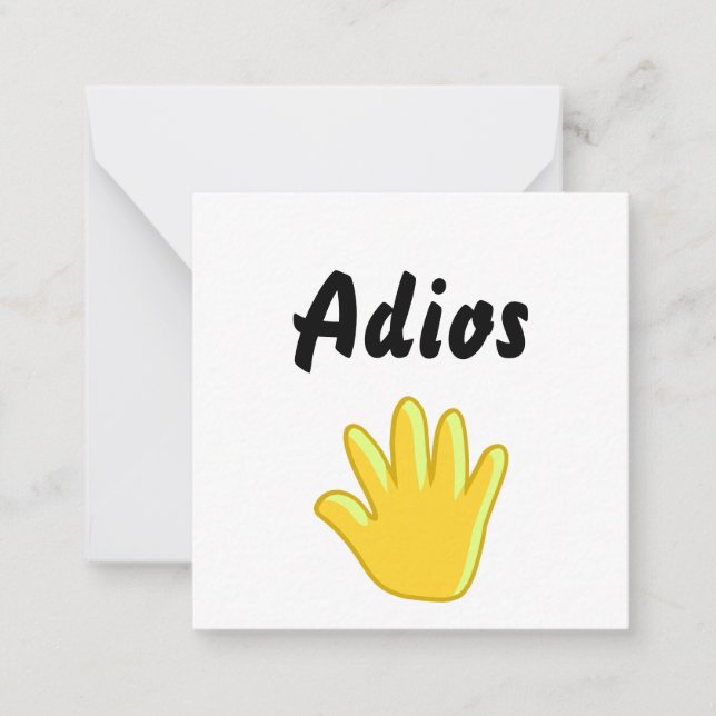 Adios       note card (Front)