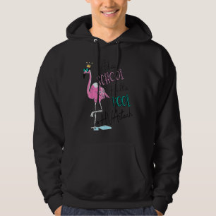 Adios School Hello Pool Flamingo HVAC Tech Life Te Hoodie