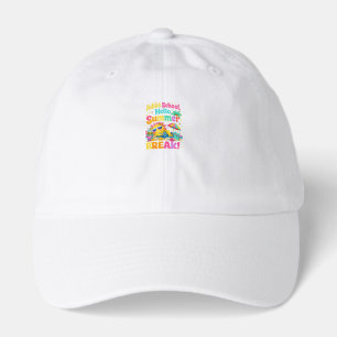 Adios School Hello Summer Beach Vibes Retro Sun Hat