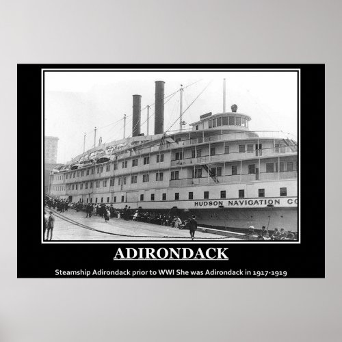 Adirondack 1917 vintage Photo Poster