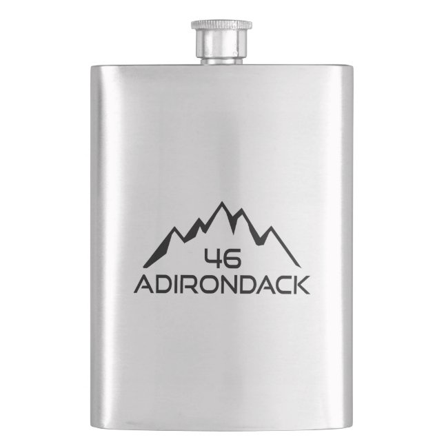 Adirondack 46 Mountains Flask (Front)