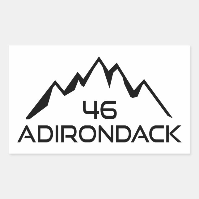 Adirondack 46 Mountains Rectangular Sticker (Front)