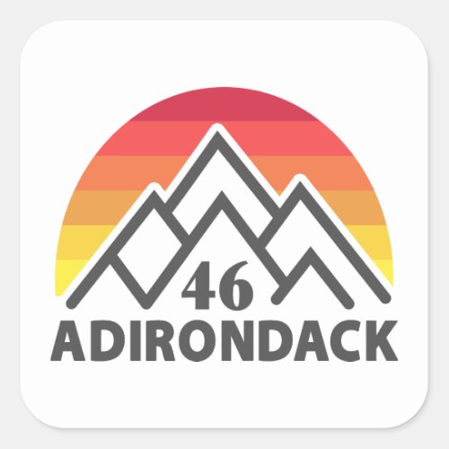 Adirondack 46 Rainbow Square Sticker
