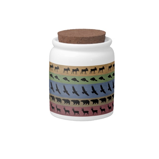 Adirondack Animals Candy Jar (Front)