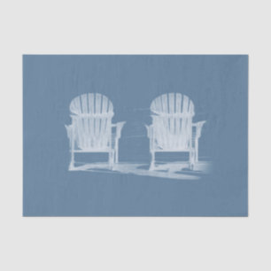 Adirondack Beach Chairs Light Blue White Rustic Tissue Paper