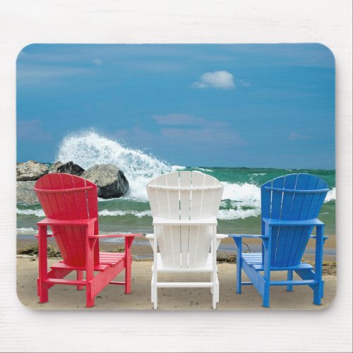 Adirondack Beach Chairs Mouse Pad