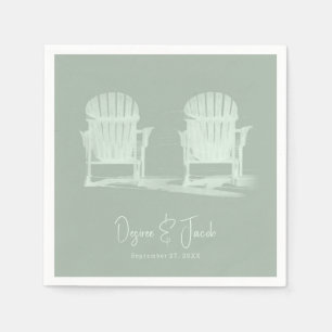 Adirondack Beach Chairs Sage Green Wedding Napkins