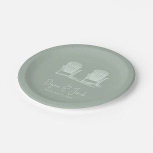 Adirondack Beach Chairs Sage Green Wedding Paper Plates