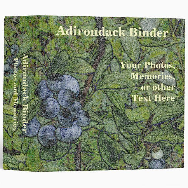 Adirondack Berries and Bushes 3 Ring Binder (Front/Spine)