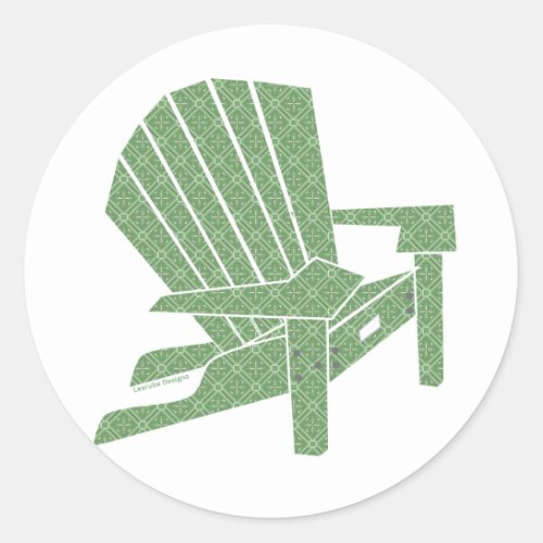 Adirondack Chair Classic Round Sticker