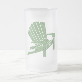 Adirondack Chair Frosted Glass Beer Mug
