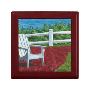 Adirondack Chair Painting Keepsake Jewelry Box