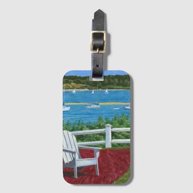Adirondack Chair Painting Luggage Tag (Front Vertical)