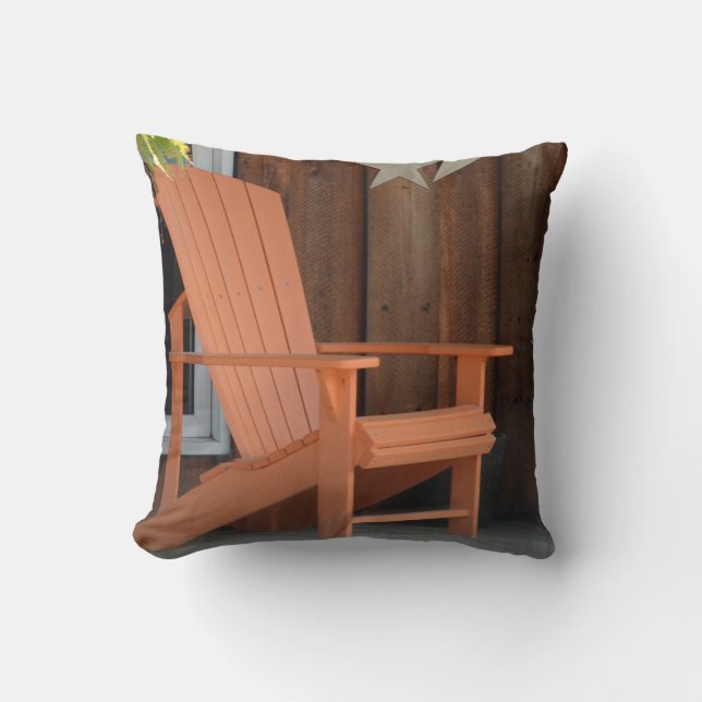 Adirondack Chair Throw Pillow (Front)