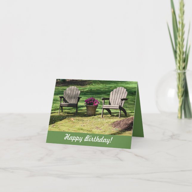 Adirondack Chairs Birthday Card (Front)