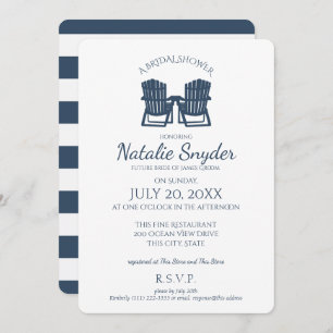 Adirondack Chairs Bridal Shower Invitation