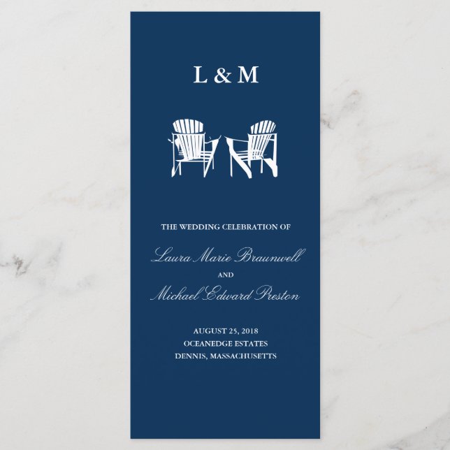 Adirondack Chairs | Ceremony Program (Front)