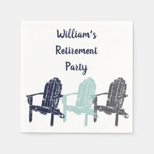 Adirondack Chairs Custom Message Party Napkins
