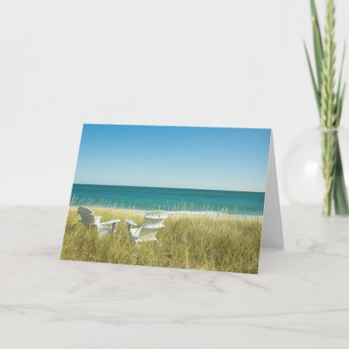Adirondack Chairs in the Dunes Card