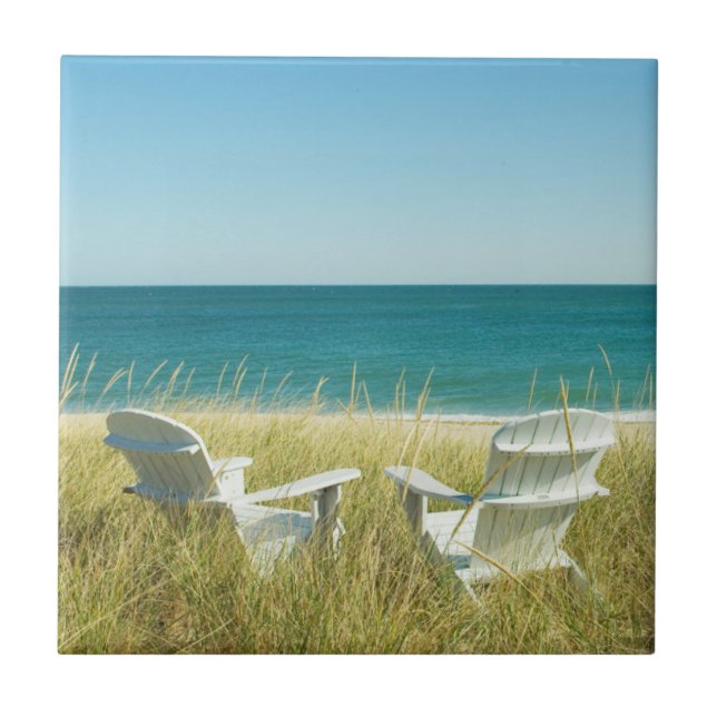 Adirondack Chairs in the Dunes Ceramic Tile (Front)