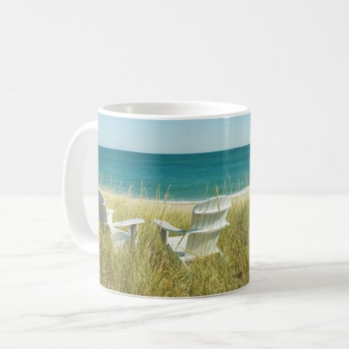 Adirondack Chairs in the Dunes Coffee Mug