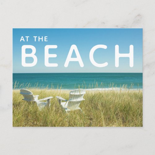 Adirondack Chairs in the Dunes Postcard