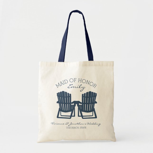 Adirondack Chairs Maid of Honor Tote Bag (Front)