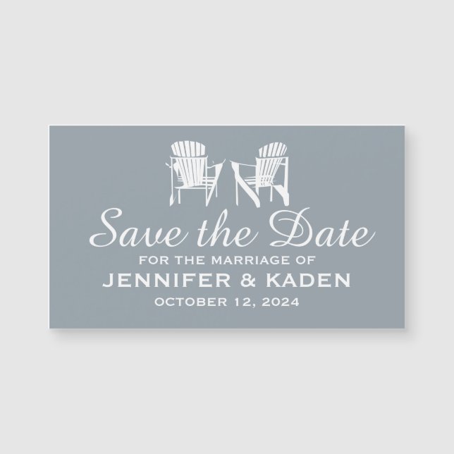 Adirondack Chairs SILVER GRAY | Save the Date (Front)