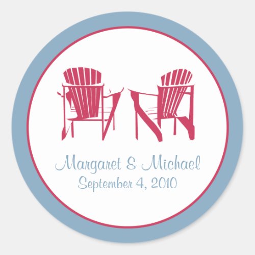 Adirondack Chairs Sticker _ Personalized