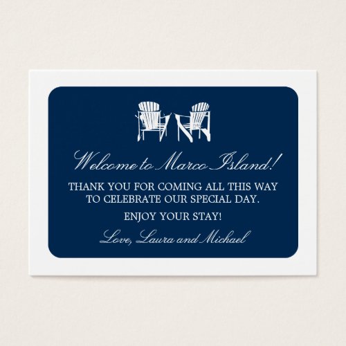 Adirondack Chairs  Wedding Favor Tag