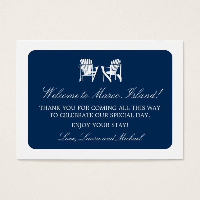 Adirondack Chairs | Wedding Favor Tag (Front)