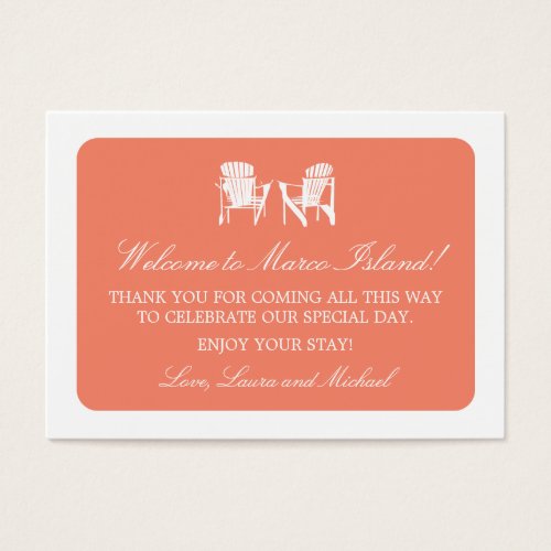 Adirondack Chairs  Wedding Favor Tag