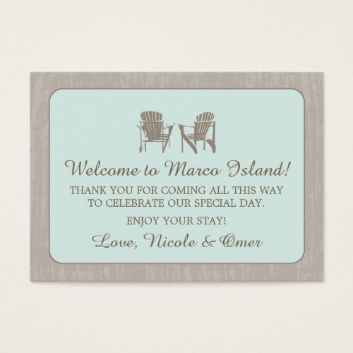 Adirondack Chairs  Wedding Favor Tag