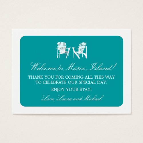 Adirondack Chairs  Wedding Favor Tag