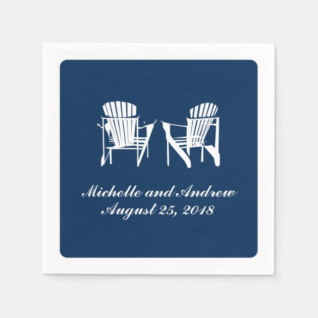 Adirondack Chairs | Wedding Paper Napkin
