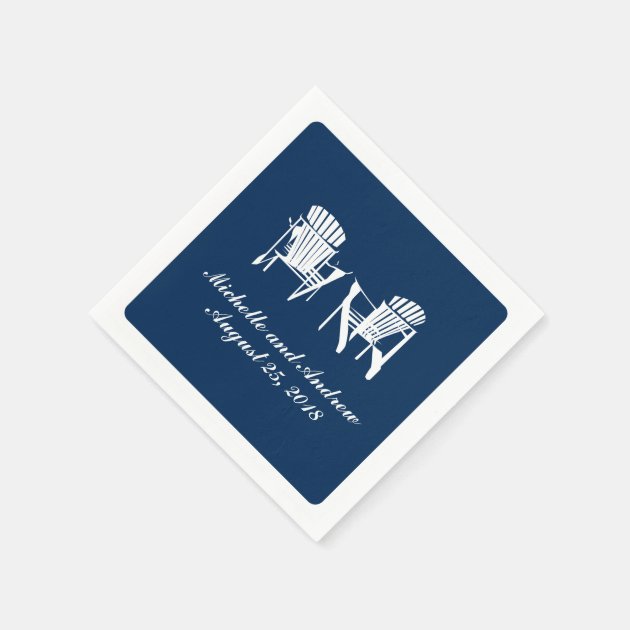 Adirondack Chairs | Wedding Paper Napkin