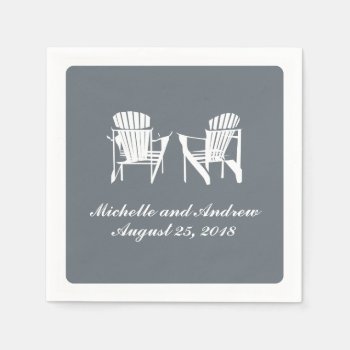 Adirondack Chairs | Wedding Paper Napkins by labellarue at Zazzle