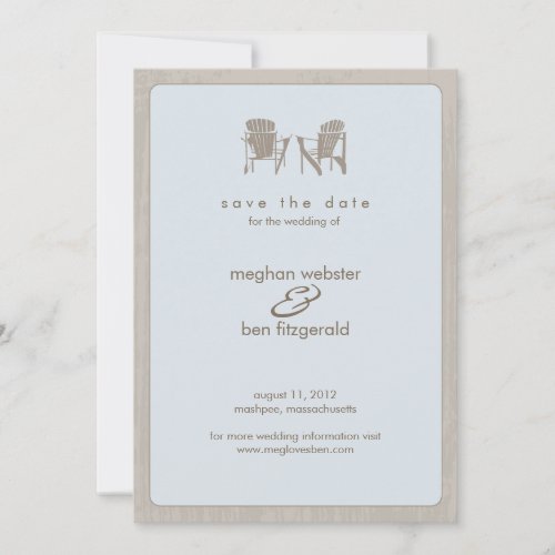 Adirondack Chairs Wedding Save the Date