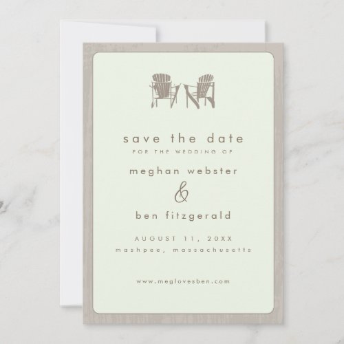 Adirondack Chairs Wedding Save the Date