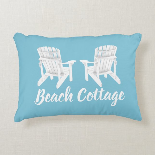 Adirondack Chairs Your Color and Text Accent Pillow (Front)