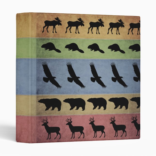 Adirondack Country Animals 3 Ring Binder (Front/Spine)