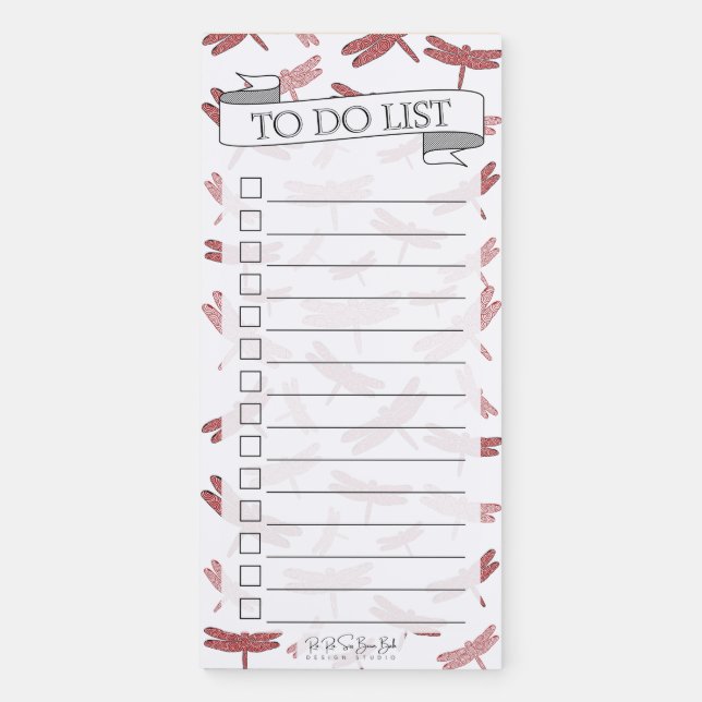 Adirondack Dragofly To Do List Magnetic Notepad (Front)