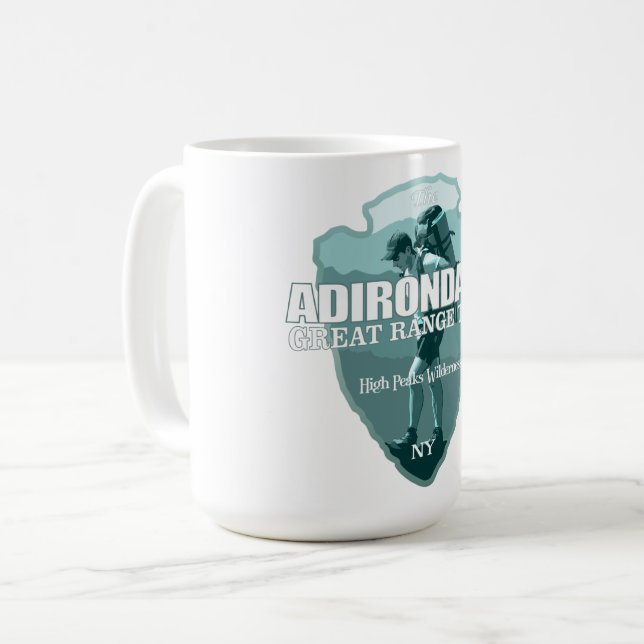 Adirondack Great Range Trail (arrow T) Coffee Mug (Front Left)