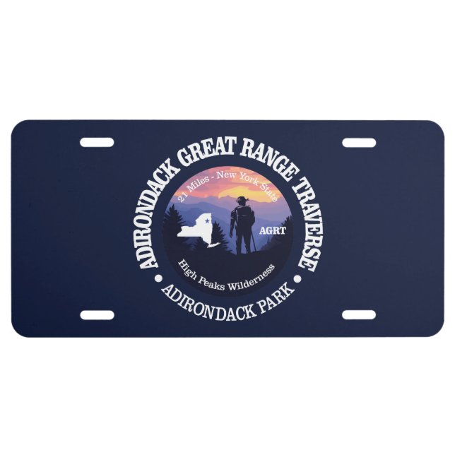 Adirondack Great Range Trail (rd2) License Plate (Front)