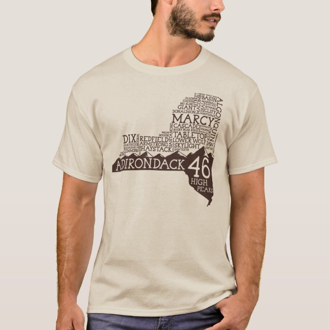 Adirondack High Peaks T-Shirt (Brown Logo) (Front)