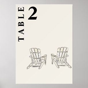 Adirondack Lake table number sign  Holder