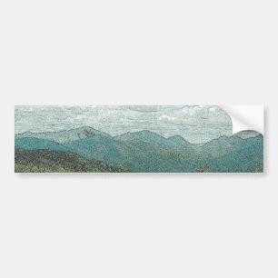 Adirondack Mountain Peaks Panorama Bumper Sticker