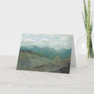 Adirondack Mountain Peaks Panorama Card