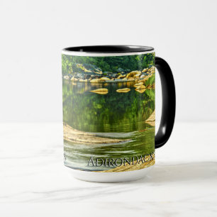 Adirondack Mountain Stream Reflections. - Photo Mug