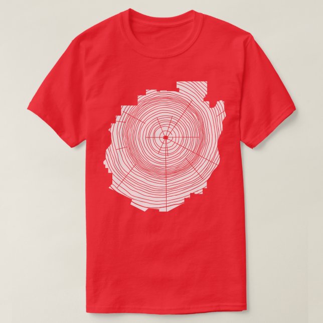 Adirondack Mountains Adirondacks Park Tree Rings T-Shirt (Design Front)